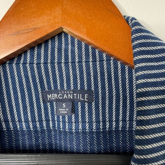 J. Crew Mercantile One-button striped jacket in blue/white size S - Picture 4 of 5